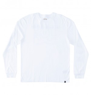 DC Shoes All Smiles - Long Sleeve T-Shirt Białe | 64823WRLN