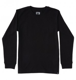 DC Shoes All Smiles - Long Sleeve T-Shirt 10-16 Czarne | 17465WVRQ