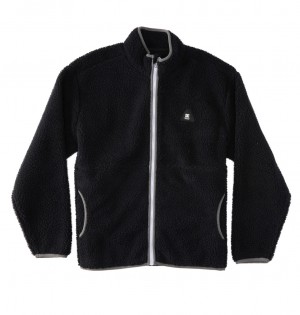 DC Shoes Amradical - Zip-Up Mock Neck Fleece Czarne | 14753JHVG