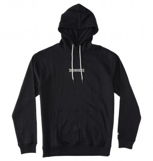 DC Shoes Baseline Ph - Hoodie Czarne | 17629FSKU