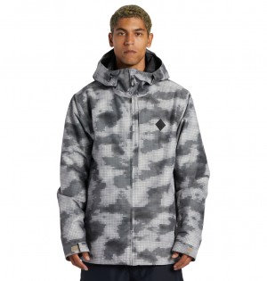 DC Shoes Basis Print - Technical Snow Jacket Cloud Cover | 07132RQJD