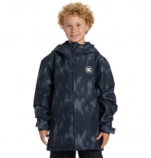 DC Shoes Basis Print - Technical Snow Jacket 8-16 Czarne | 34975NIEU