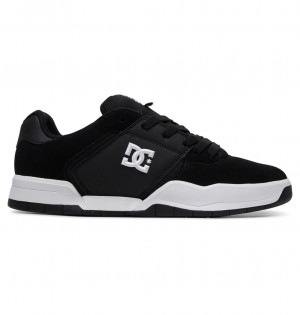 DC Shoes Central - Skórzane Shoes Czarne Białe | 18460IEKM