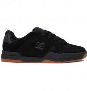 DC Shoes Central - Skórzane Shoes Czarne Czarne | 25813SXHR