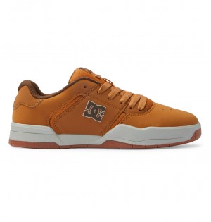 DC Shoes Central - Skórzane Shoes Czekolada | 28516SPUF