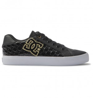 DC Shoes Chelsea Plus Se Sn - Shoes Czarne Złote | 45306KIPD