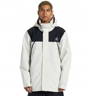 DC Shoes Command 45K - Technical Snow Jacket Srebrne | 16953VTYI