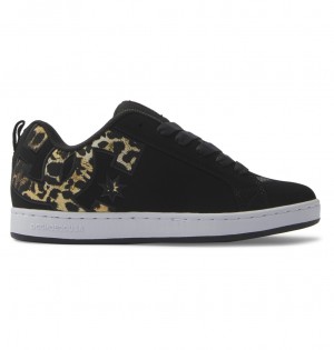 DC Shoes Court Graffik - Shoes Czarne Złote | 13624ZTHL