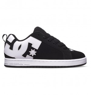 DC Shoes Court Graffik - Skórzane Shoes Czarne | 01963LCYU