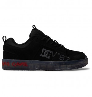 DC Shoes DCV87 Lynx - Skórzane Shoes Czarne | 70328CSZH