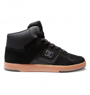 DC Shoes DC Cure - High-Top Skórzane Skate Shoes Czarne | 84129IOQD