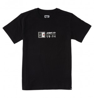 DC Shoes DC Split Star - T-Shirt Czarne | 28397RBPZ