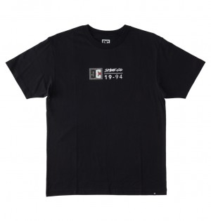 DC Shoes DC Split Star - T-Shirt Czarne | 84159RFGK