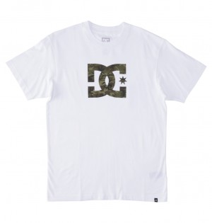 DC Shoes DC Star Fill - Krótkie Sleeve T-Shirt Białe Camo | 10452TDFE