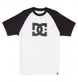 DC Shoes DC Star - T-Shirt Białe Czarne | 85492RILH