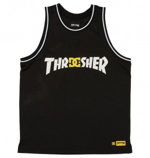 DC Shoes DC x Thrasher Jersey - Basketball Jersey Czarne | 59468CSMX