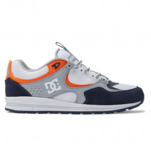 DC Shoes Kalis Lite - Skórzane Shoes Granatowe Pomarańczowe | 71643PAMD