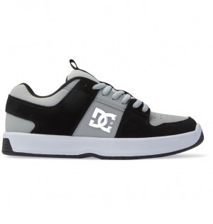 DC Shoes Lynx Zero - Skórzane Shoes Czarne Szare Białe | 73846RLFT