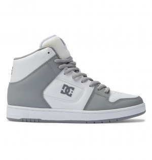 DC Shoes Manteca 4 Hi - High-Top Shoes Białe Szare | 93427GDWU