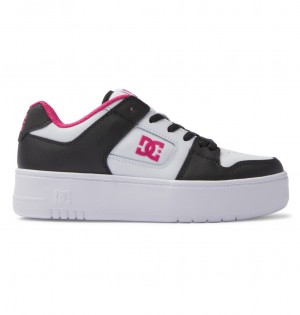 DC Shoes Manteca 4 Platformie - Flatform Shoes Czarne Białe Różowe | 18759EUYG