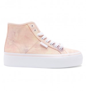 DC Shoes Manual Hi Platformie - High-Top Shoes Peach Parfait | 74895CDGH