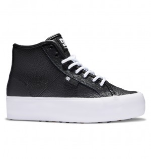 DC Shoes Manual Hi Wnt - High-Top Shoes Czarne Białe | 14850LQUM