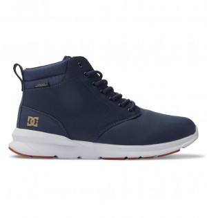 DC Shoes Mason 2 - Wody Resistant Skórzane Shoes Granatowe Białe | 03695LQRH