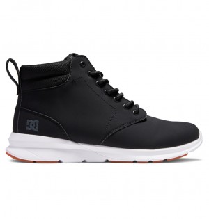 DC Shoes Mason 2 - Wody Resistant Skórzane Shoes Czarne Białe | 87043LOWN