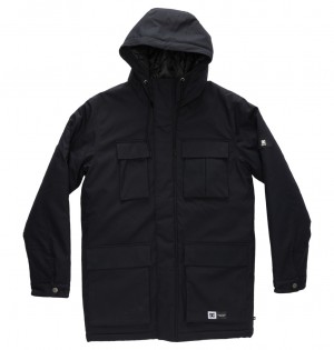 DC Shoes Maybury - Zakapturzony Parka Czarne | 15928PMNZ