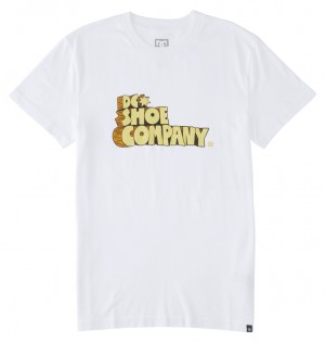 DC Shoes Nostalgic - T-Shirt Białe | 92307YEQO