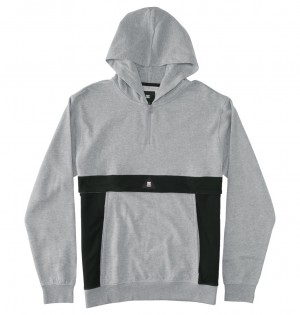 DC Shoes Optics - Zip-Up Hoodie Szare | 30527TSOE