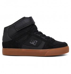 DC Shoes Pure High-Top EV - High-Top Skórzane Shoes Czarne | 26541TKAJ