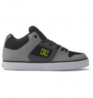 DC Shoes Pure Mid - Mid Top Shoes Czarne Szare Zielone | 19347VJOE