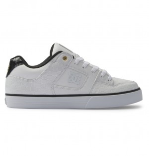 DC Shoes Pure Se Sn - Shoes Białe Srebrne | 07832AXHR