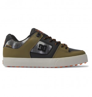 DC Shoes Pure WNT - Winterised Shoes Czarne Oliwkowe | 16892SICA