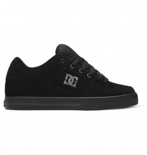 DC Shoes Pure - Skórzane Shoes Czarne Czarne | 62803QWHD