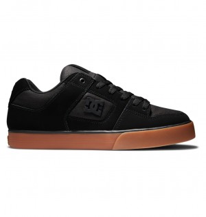 DC Shoes Pure - Skórzane Shoes Czarne | 12406TMVY