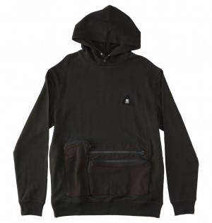 DC Shoes Reserve - Hoodie Czarne | 68392KLJY