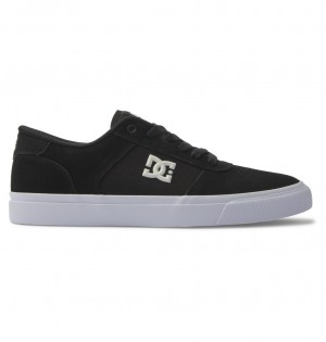 DC Shoes Teknic - Skórzane Shoes Czarne Białe | 02893LYHM