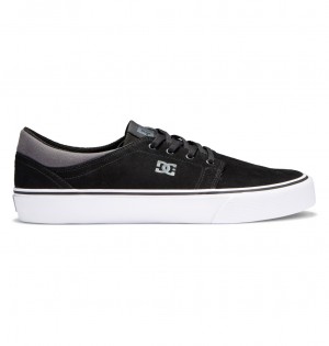 DC Shoes Trase - Zamszowe Shoes Czarne Czarne Szare | 50932DCOS