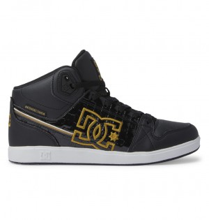 DC Shoes University - High Top Shoes Czarne Złote | 56298CXJU