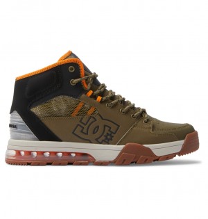 DC Shoes Versatile Hi WR - Koronkowe-Up Boots Oliwkowe Czarne | 18345ELBG