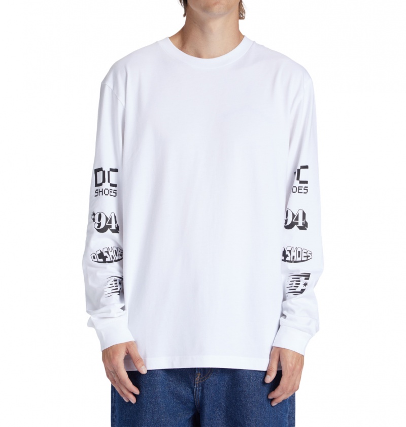 DC Shoes All Smiles - Long Sleeve T-Shirt Białe | 64823WRLN