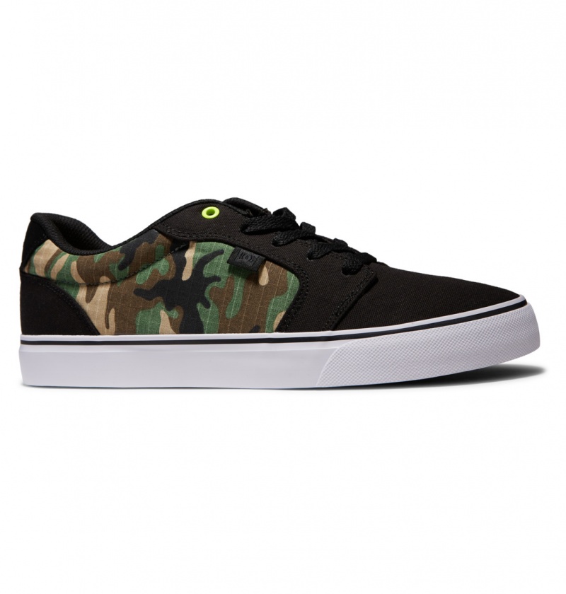 DC Shoes Anvil Tx Se - Shoes Czarne Camo | 78631NDJQ