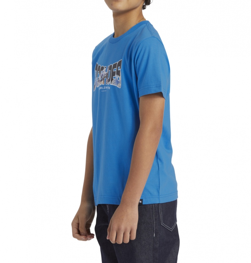 DC Shoes Astro - T-Shirt 8-16 Niebieskie | 20954ZBGV