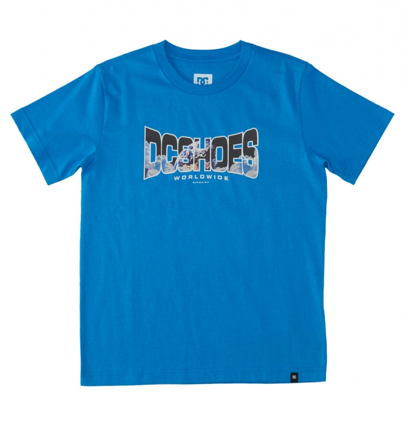 DC Shoes Astro - T-Shirt 8-16 Niebieskie | 20954ZBGV