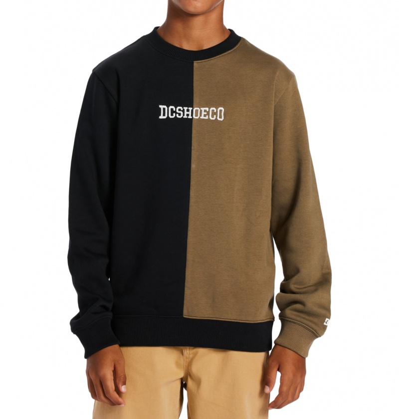 DC Shoes Baseline - Sweatshirt 10-16 Czarne | 49837UADJ