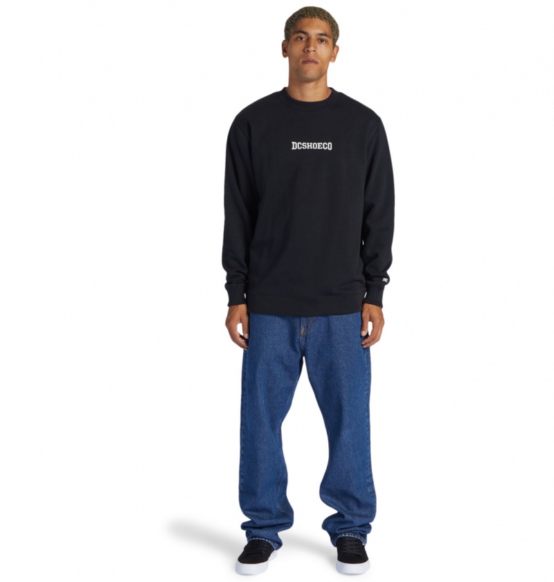 DC Shoes Baseline - Sweatshirt Czarne | 30419IWXY