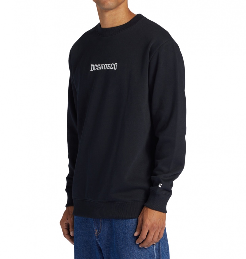 DC Shoes Baseline - Sweatshirt Czarne | 30419IWXY