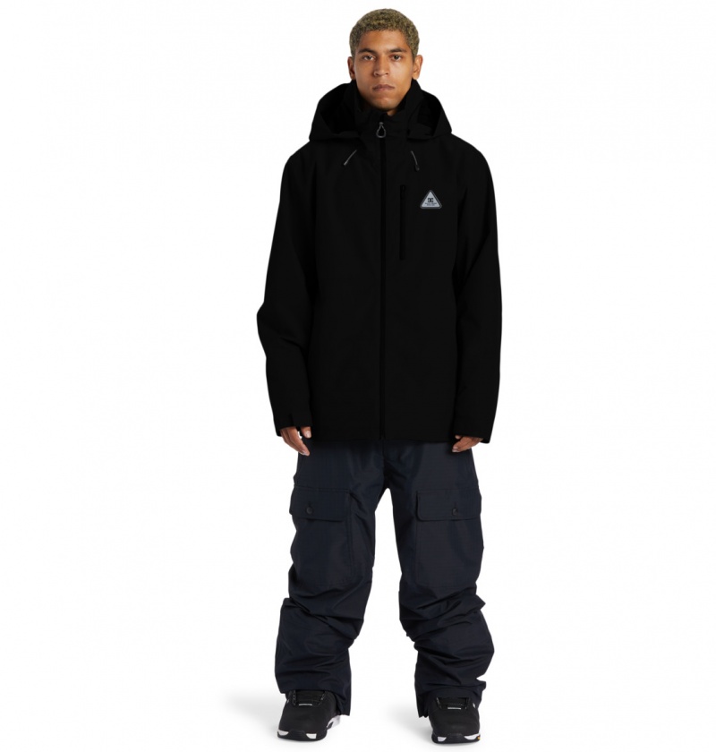 DC Shoes Basis 30K - Technical Snow Jacket Czarne | 84639HJYB